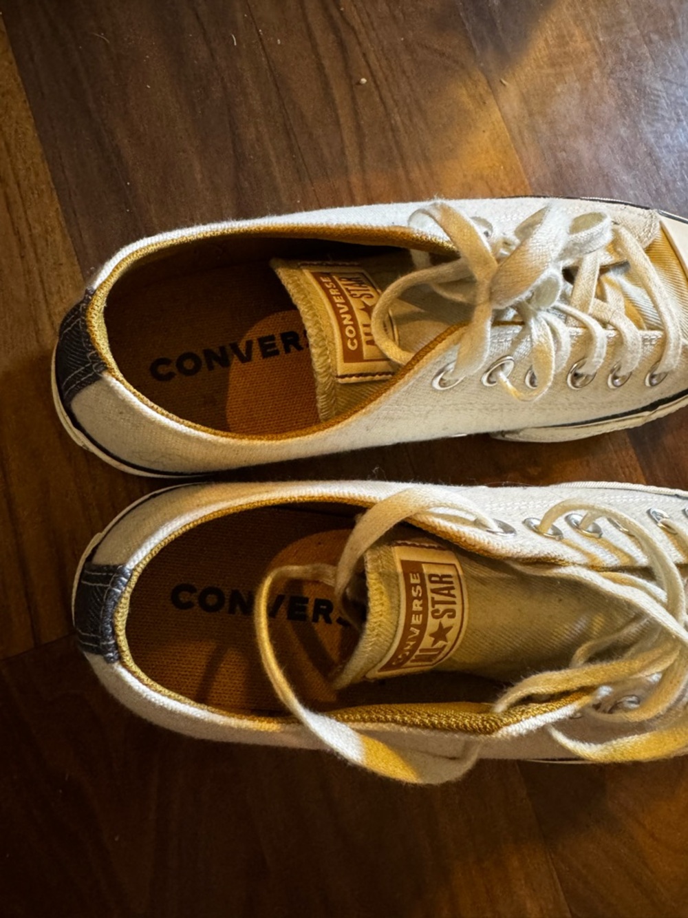 Converse Low-Top Canvas Sneakers in Mustard Yellow with White Trim - Picture 5 of 5